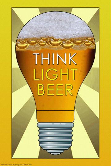 Think Light Beer 28x42 Giclee on Canvas