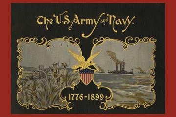 The U.S. Army and Navy 1776-1899 28x42 Giclee on Canvas