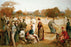 Victorian Tennis Match 28x42 Giclee on Canvas