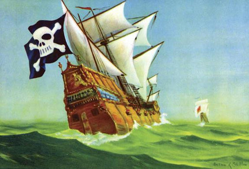 Pirate Ship 28x42 Giclee on Canvas