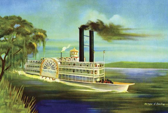 Mississippi Paddle Wheel 28x42 Giclee on Canvas