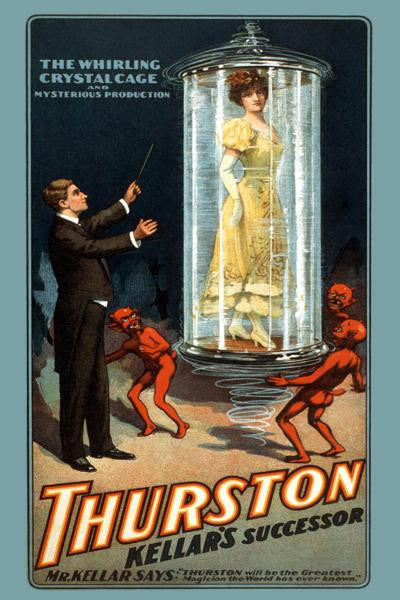 The Whirling Crystal Cage: Thurston Kellar&#39;s successor 28x42 Giclee on Canvas