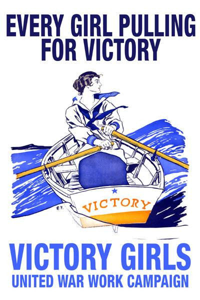 Every Girl Pulling for Victory 28x42 Giclee on Canvas