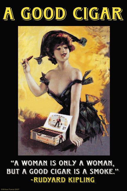 A Good Cigar 28x42 Giclee on Canvas