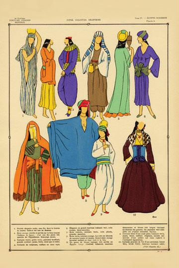 Modern Egyptian Feminine Costume #3 28x42 Giclee on Canvas