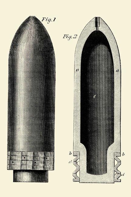 Exploding Artillery Shell for Breech-Loaders 28x42 Giclee on Canvas