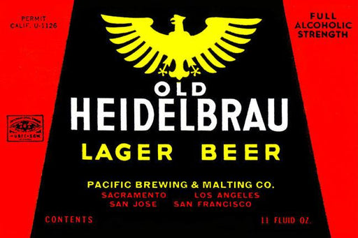 Old Heidelbrau Lager Beer 28x42 Giclee on Canvas