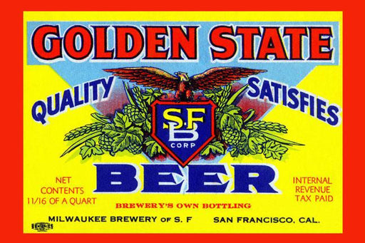 Golden State Beer 28x42 Giclee on Canvas