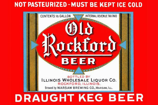 Old Rockford Beer 28x42 Giclee on Canvas