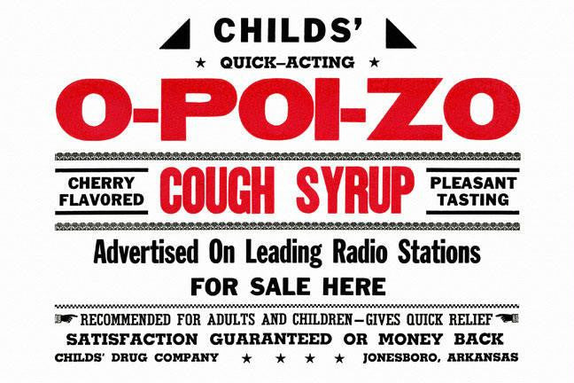 Child&#39;s Quick Acting O-Poi-Zo Cough Syrup 28x42 Giclee on Canvas