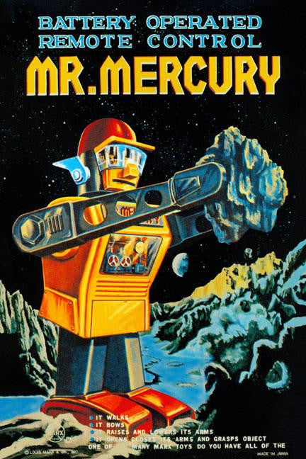 Battery Operated Remote Control Mr. Mercury 28x42 Giclee on Canvas