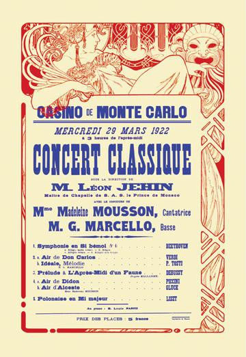 Concert at the Monte Carlo Casino 12x18 Giclee on canvas