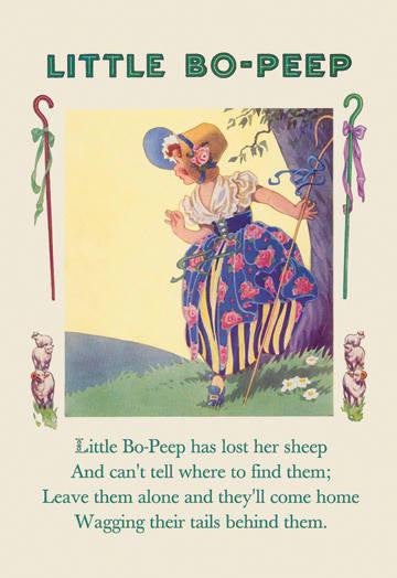 Little Bo-Peep 12x18 Giclee on canvas