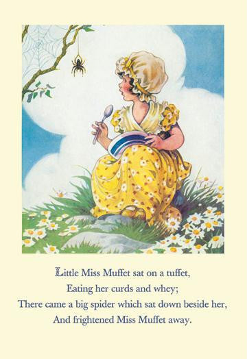 Little Miss Muffet 12x18 Giclee on canvas