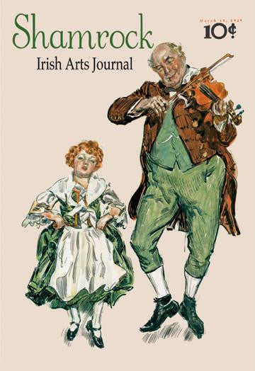 Shamrock Irish Arts Journal - 10 Cents 12x18 Giclee on canvas