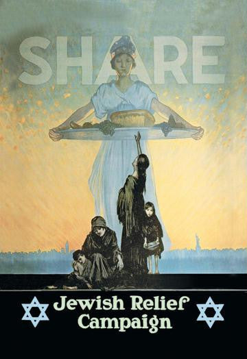 Share: Jewish Relief Campaign 12x18 Giclee on canvas