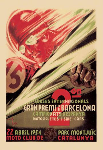 2nd International Barcelona Grand Prix 12x18 Giclee on canvas