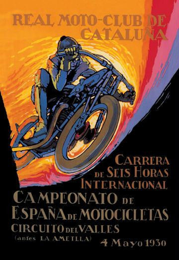 Real Motor Club of Cataluna - 6 Hour Race 12x18 Giclee on canvas