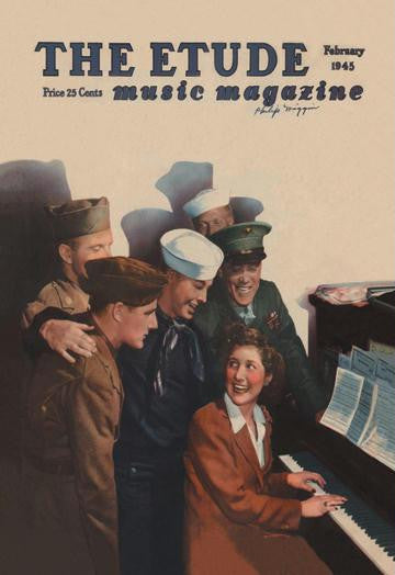 Etude - Soldiers at the USO Sing-a-Long 12x18 Giclee on canvas