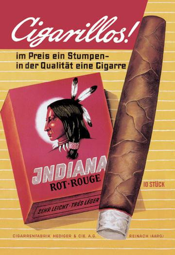 Indiana Cigarillos 12x18 Giclee on canvas