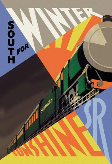 South for Winter Sunshine - Southern Railroad 12x18 Giclee on canvas