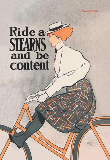 Ride a Stearns and Be Content 12x18 Giclee on canvas