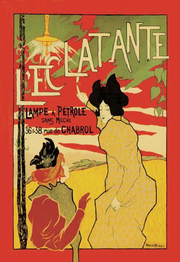 L&#39;Eclatante - The Brilliant Lamp 12x18 Giclee on canvas