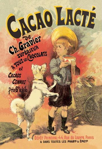 Cacao Lacte de Ch. Gravier Superieur 12x18 Giclee on canvas