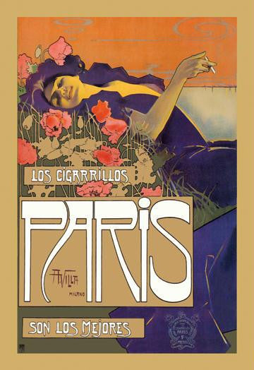 Los Cigarrillos Paris son los mejores 12x18 Giclee on canvas