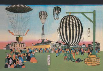 Launching of Hot Air Balloons 12x18 Giclee on canvas