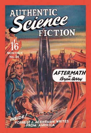 Authentic Science Fiction: Blast Off 12x18 Giclee on canvas