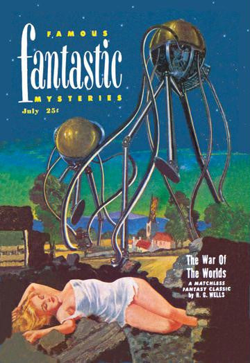 Famous Fantastic Mysteries: Tentacled Robots 12x18 Giclee on canvas