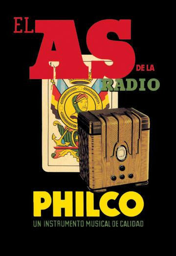 El As de la Radio - Philco 12x18 Giclee on canvas