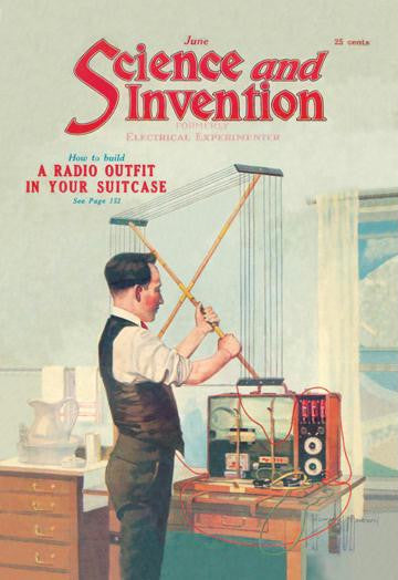 Science and Invention: How to Build a Radio Outfit in Your Suitcase 12x18 Giclee on canvas