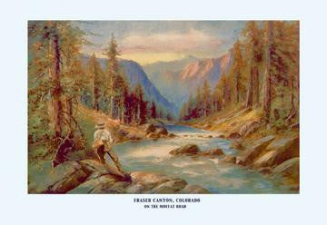 Fishing Fraser Canyon  Colorado 12x18 Giclee on canvas