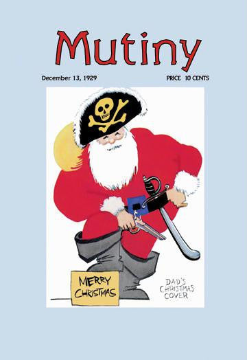 Pirate Santa 12x18 Giclee on canvas