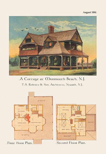 A Cottage at Monmouth Beach  New Jersey 12x18 Giclee on canvas