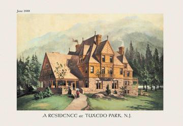 A Residence at Tuxedo Park  New Jersey 12x18 Giclee on canvas