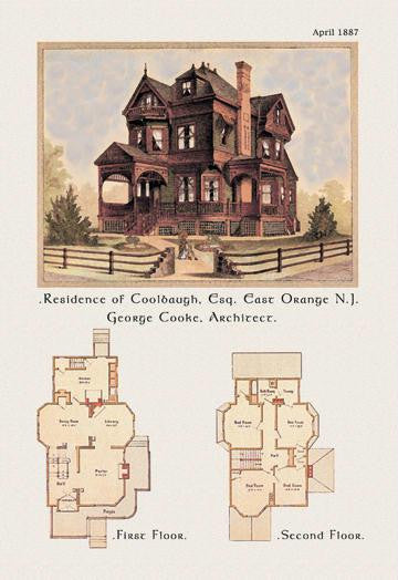 Residence of F. W. Coolbaugh  Esquire 12x18 Giclee on canvas