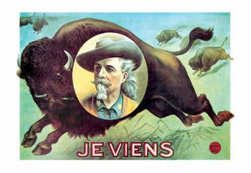 Buffalo Bill: Je Viens 12x18 Giclee on canvas