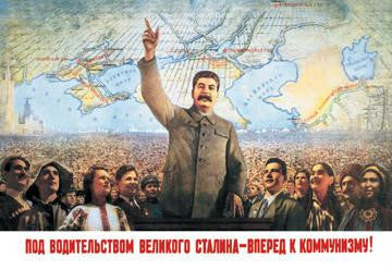 Understanding the Leadership of Stalin - Come Forward with Communism 12x18 Giclee on canvas