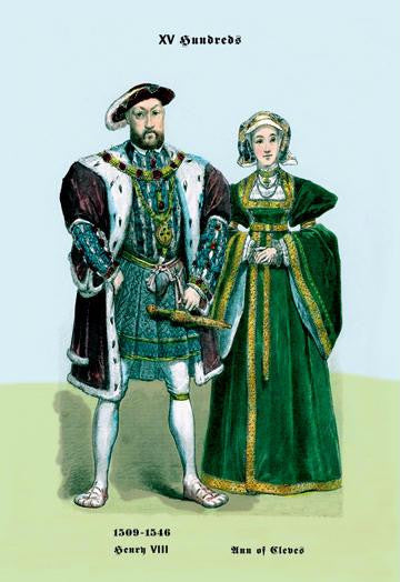 Henry VIII and Ann of Cleeves 12x18 Giclee on canvas