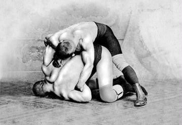 Wrist Roll: Russian Wrestlers 12x18 Giclee on canvas