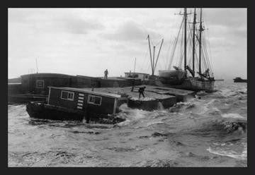 Barge in High Wind 12x18 Giclee on canvas