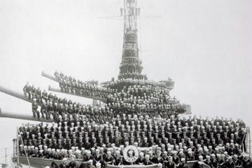 Crew of the USS Texas 12x18 Giclee on canvas