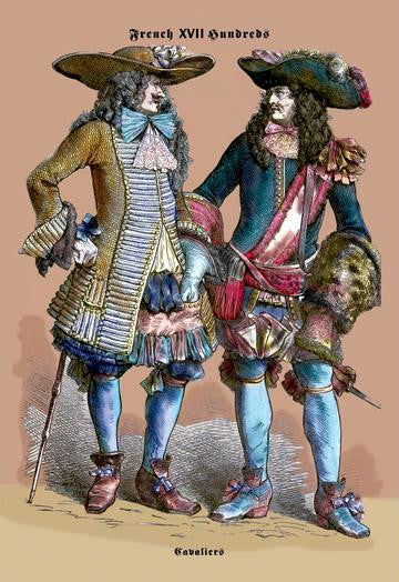 French Cavaliers  18th Century 12x18 Giclee on canvas