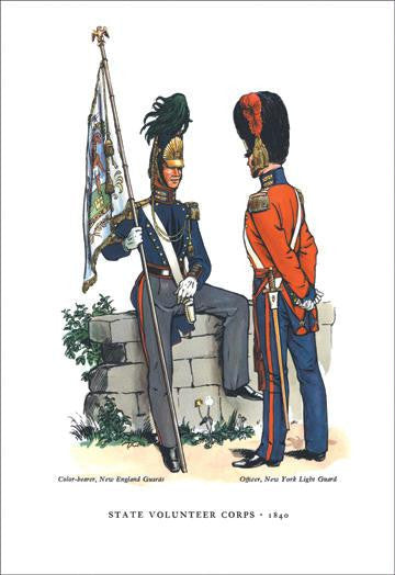 State Volunteer Corps  1840 12x18 Giclee on canvas