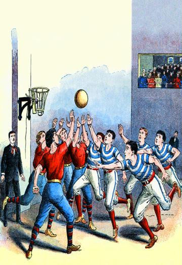 Victorian Basketball 12x18 Giclee on canvas