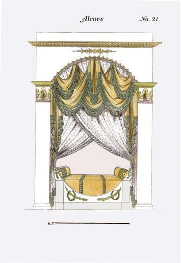 French Empire Alcove Bed No. 21 12x18 Giclee on canvas