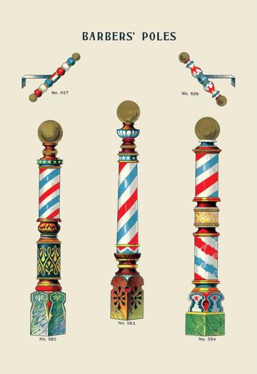 Barbers&#39; Poles 12x18 Giclee on canvas